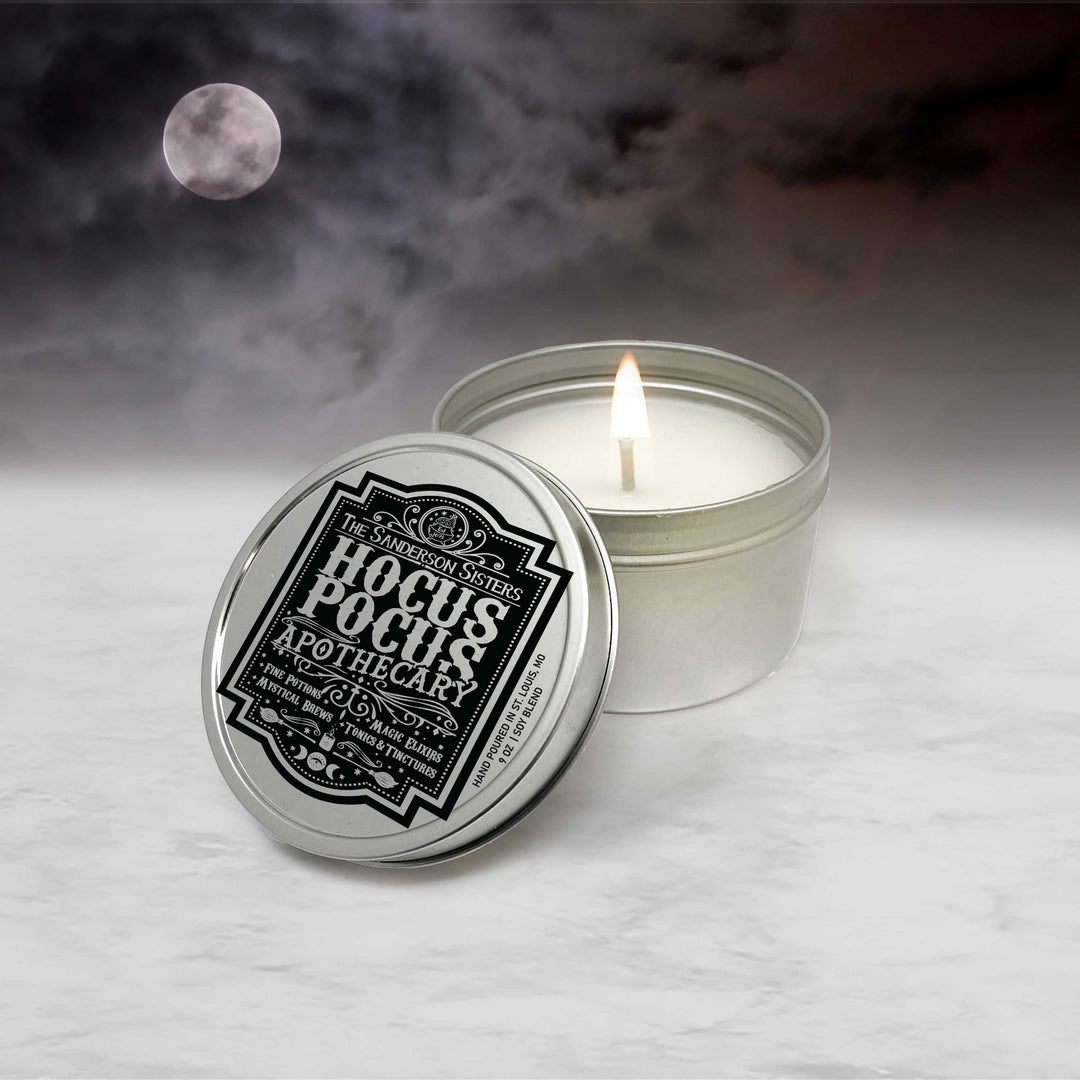 Hocus Pocus Inspired Apothecary Halloween Witches Brew Tin Candle