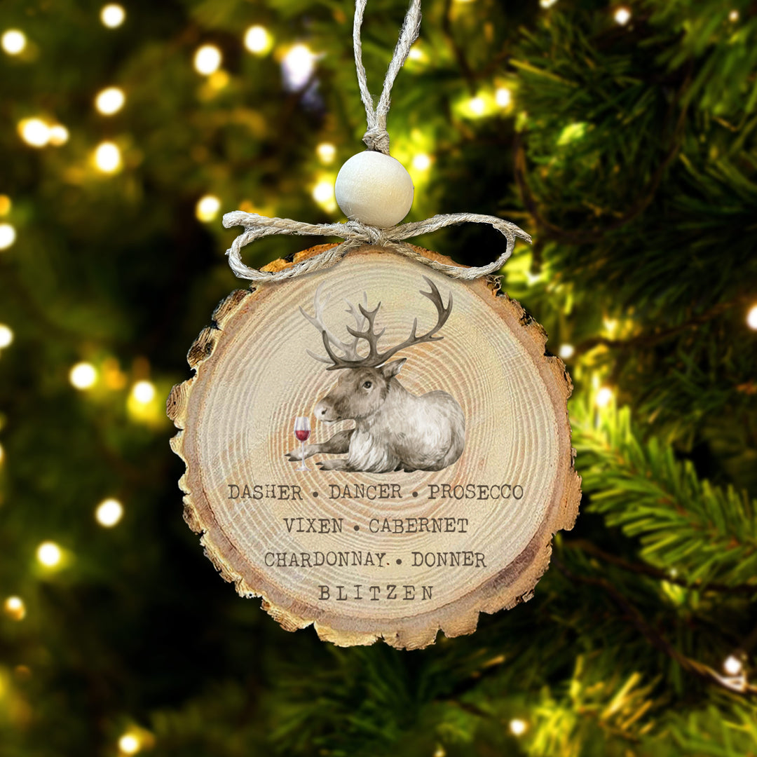 Funny deer wine christmas ornament novelty snark drinking ornament gift