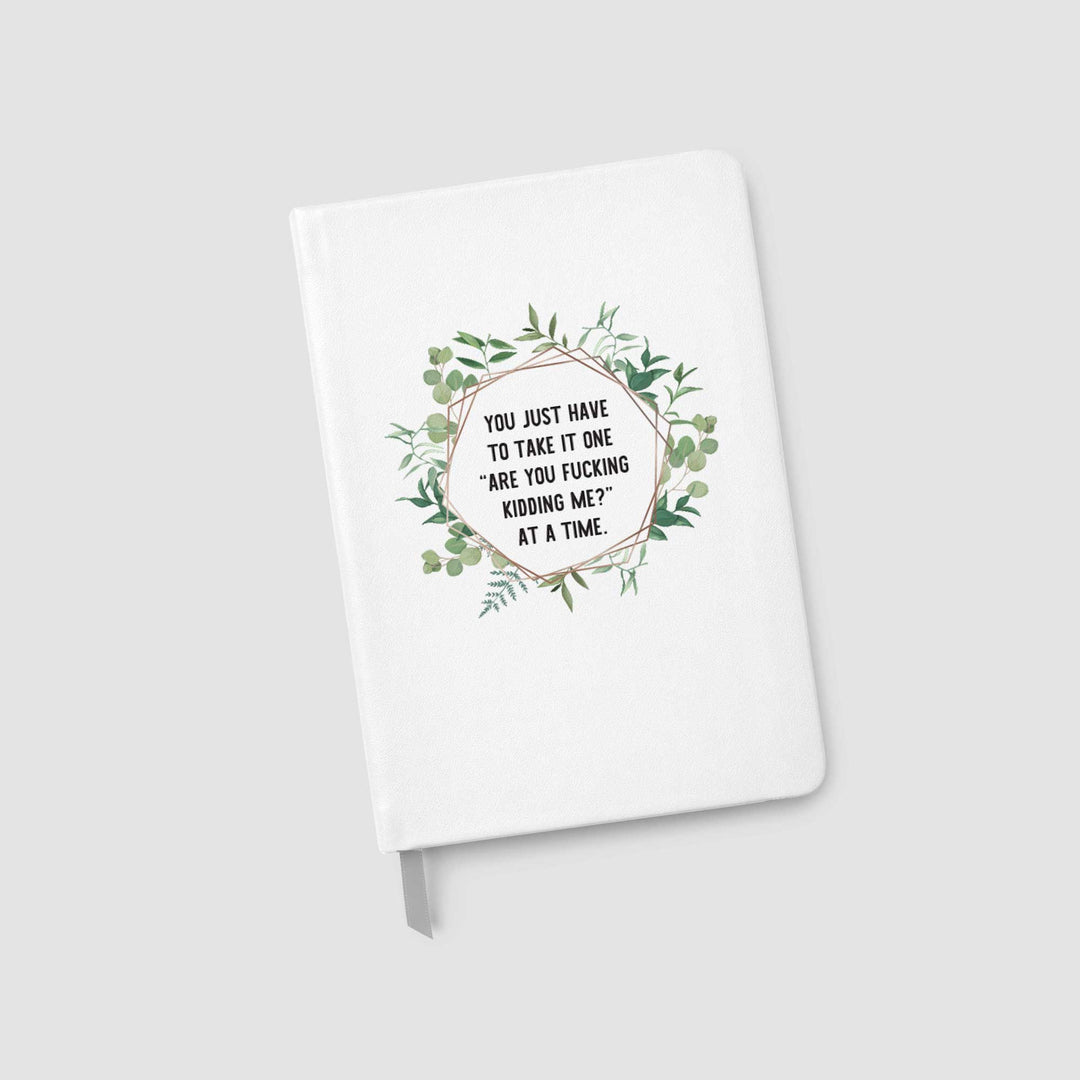 Funny snarky custom journal notebook just have to take it one are you f#cking kidding me at a time