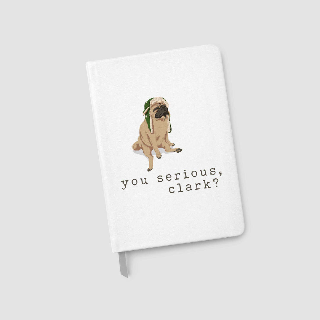 Christmas notebook / journal "you serious, clark" adorable pug cousin eddie hat