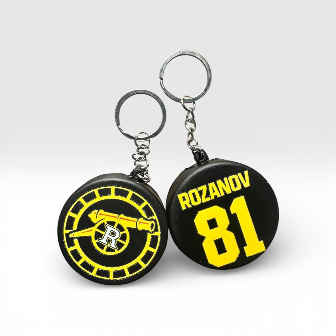 Mini Hockey Puck Keychain – Metros • Hollander • Boston Raiders • Rozanov Inspired