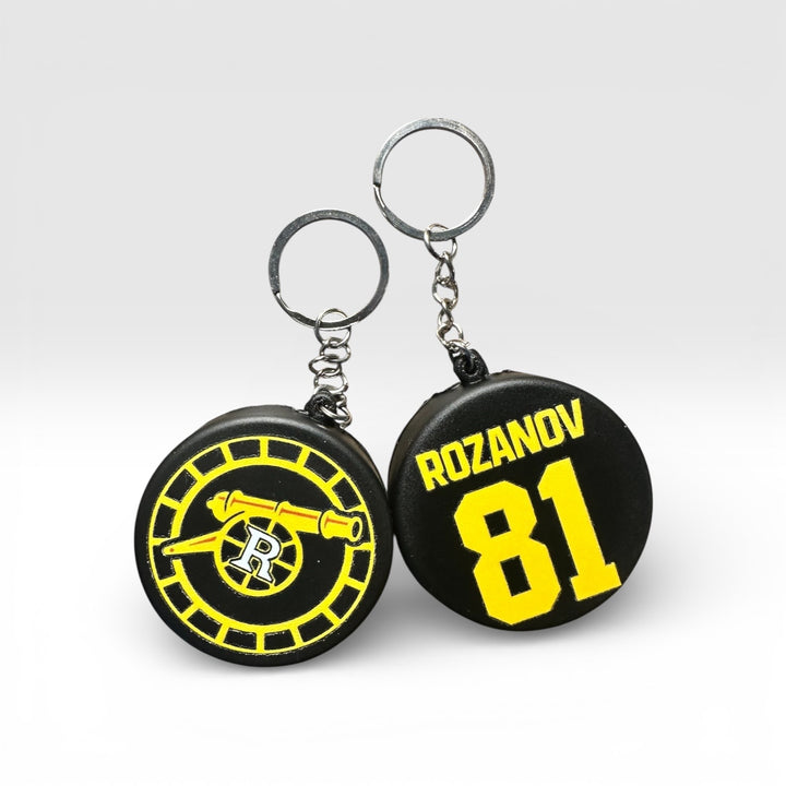 Mini Hockey Puck Keychain – Metros • Hollander • Boston Raiders • Rozanov Inspired