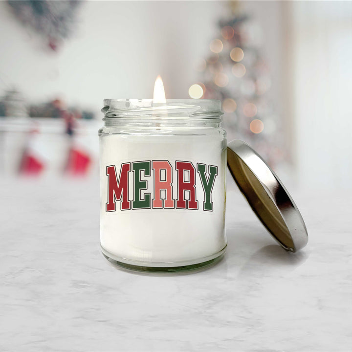 simple fun Merry Christmas candle - great hostess gifts