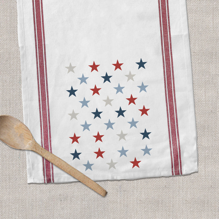 STARS matching fourth of july america tea towels simple pretty patriotic dish towels display tea towels