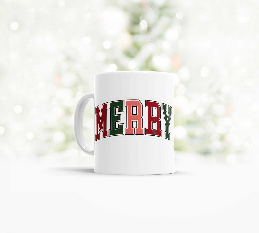 Simple cute "MERRY" mug super simple Christmas mug gifts