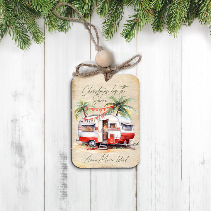 Beach Christmas Ornament Destination Location Custom Beach Ornament