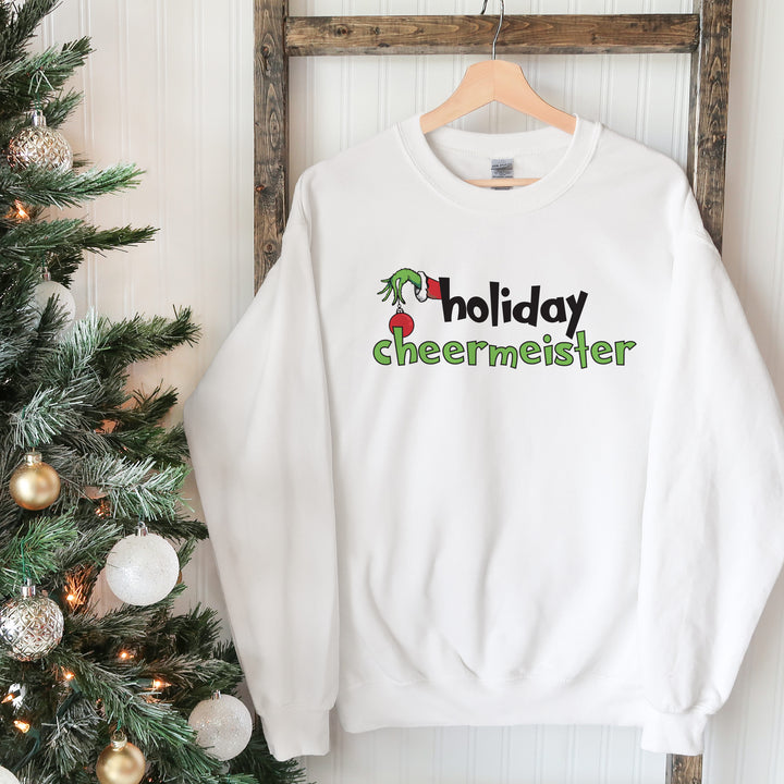 Holiday Cheermeister Grinch themed sweatshirt