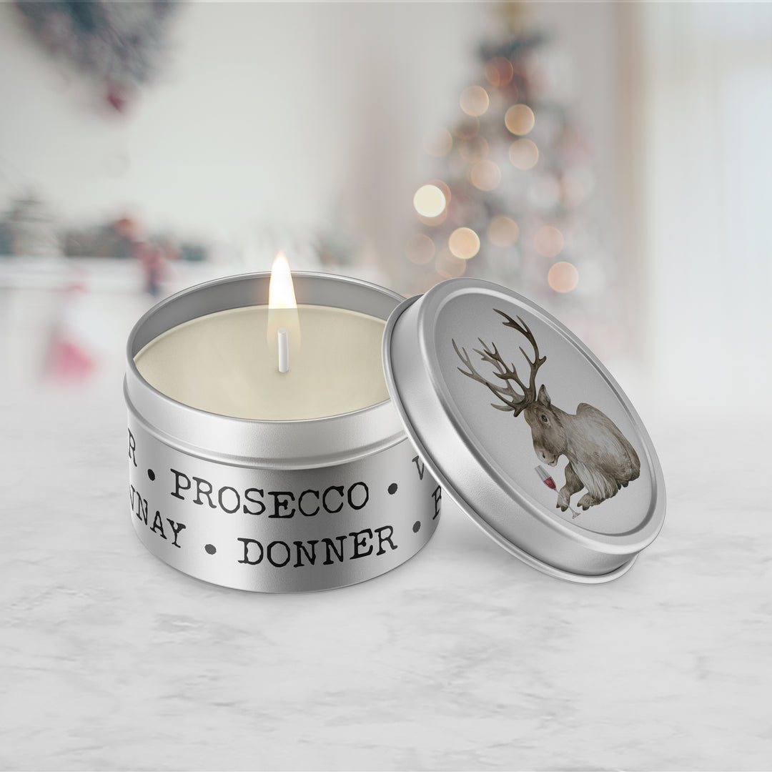 Funny Reindeer Wine Drinking Candle Funny Holiday Hostess Gift