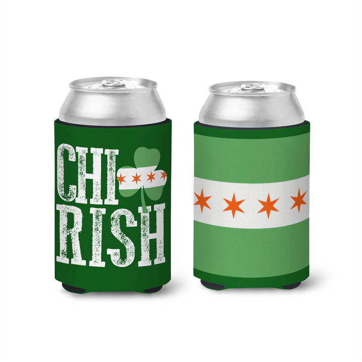 St. Patricks Day Can Coolers Chicago themed can coolers can be personalized to fit your brand!