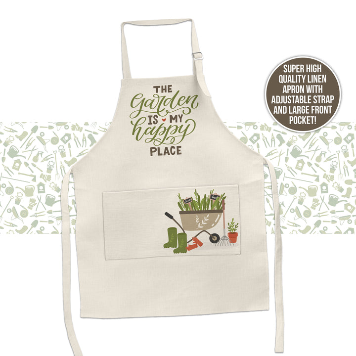 Garden Linen Adult Bib Apron | gardening apron | funny gift for your favorite gardener | plant lovers double pocket apron