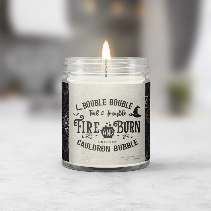 Halloween Fire and Burn Cauldron Witches Brew Candle ZA Original Design©