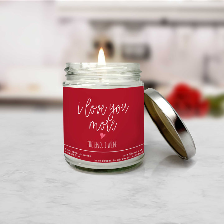 Funny Valentine's Day Candle | I love you more novelty gift