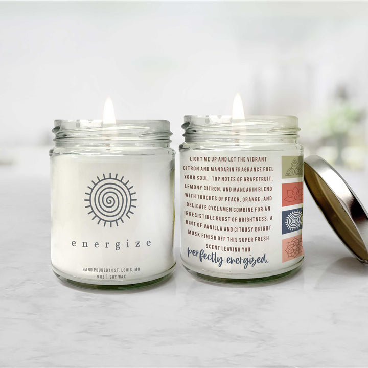 energize candle spa line private label candles four different spa line scents