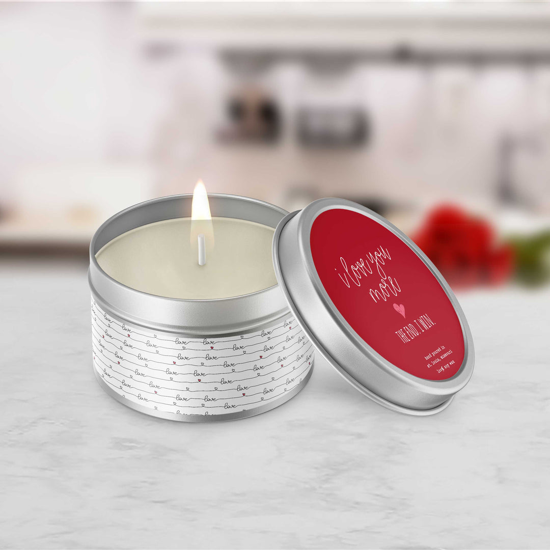 Funny Valentine's Day Candle | I love you more novelty gift