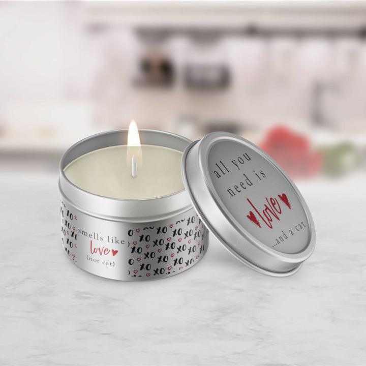 NEW for 2023! Valentine's Day Candle | pet lover candle | funny all you need is love and a cat | cat lover candle