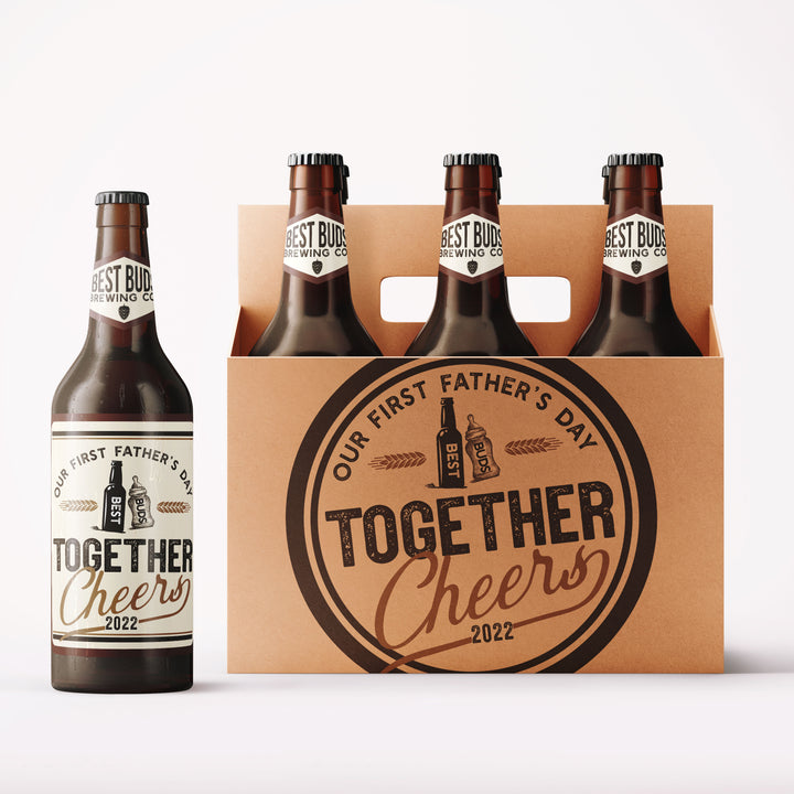 Father's Day Beer Carrier + Labels for DIY Dad's Beer Gifts