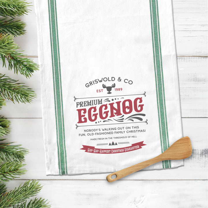 Flour Sack Christmas Vacation inspired tea towel Griswold & Co Eggnog tea towel novelty christmas tea towel