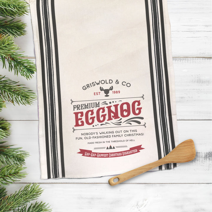 Flour Sack Christmas Vacation inspired tea towel Griswold & Co Eggnog tea towel novelty christmas tea towel