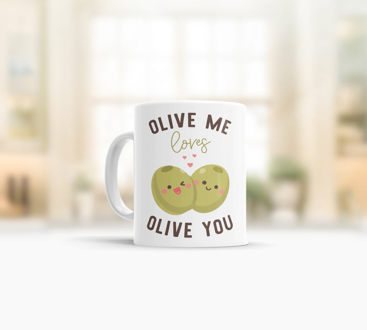 Valentine mug | olive me loves olive you coffee mug | funny valentine's day gift tea mug for valentines day mug