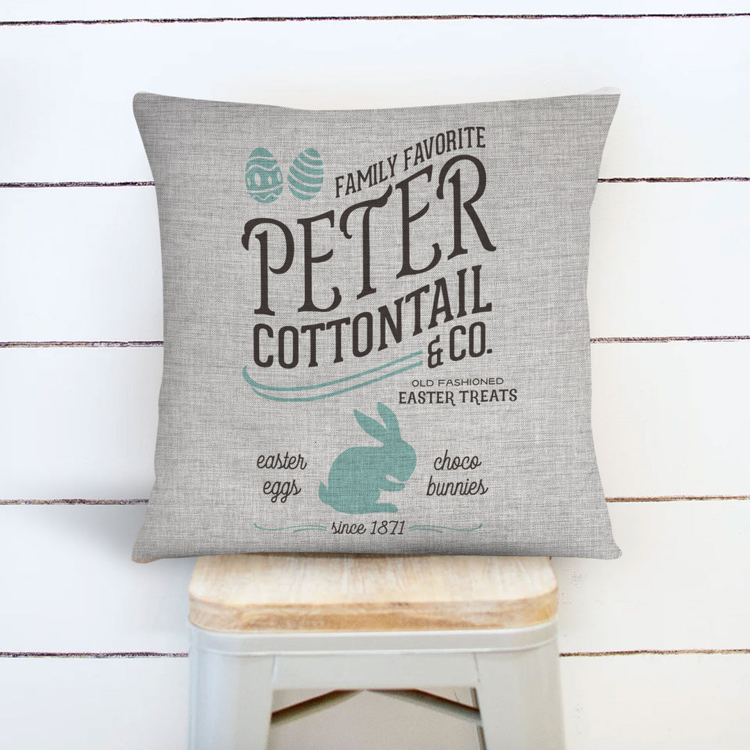 Peter Cottontail & Co. pillowcase pillow cover | easter pillow cover | easter treats throw pillow pillowcase | easter pillow decorative home décor