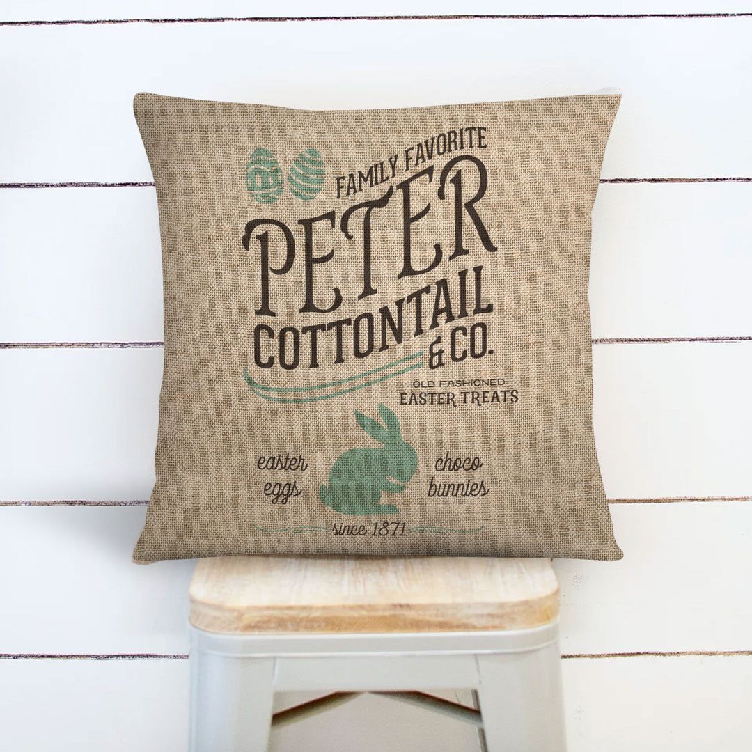 Peter Cottontail & Co. pillowcase pillow cover | easter pillow cover | easter treats throw pillow pillowcase | easter pillow decorative home décor