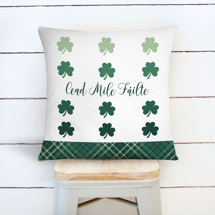 Irish gaelic cead mile fáilte pillowcase pillow | st patricks day pillow cover | one hundred thousand welcomes throw pillow pillowcase