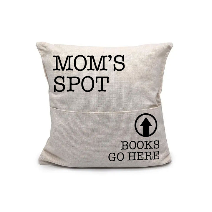 Mom's remote throw pillow funny dad's spot father's day gifts throw pillow