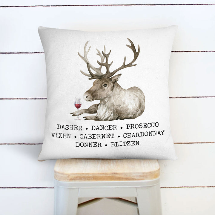 Funny Holiday Reindeer Throw Cover Wine Inspired Christmas Theme