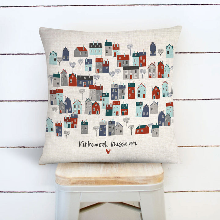 Hometown collection small town custom personalized city zipcode pillow cover