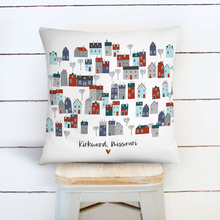 Hometown collection small town custom personalized city zipcode pillow cover