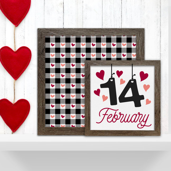 February 14th print Valentine's Day decoration sign farmhouse decoration