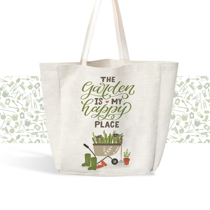 Gardening totebag | Garden is my happy place | Plant people tote bag gifts for gardeners