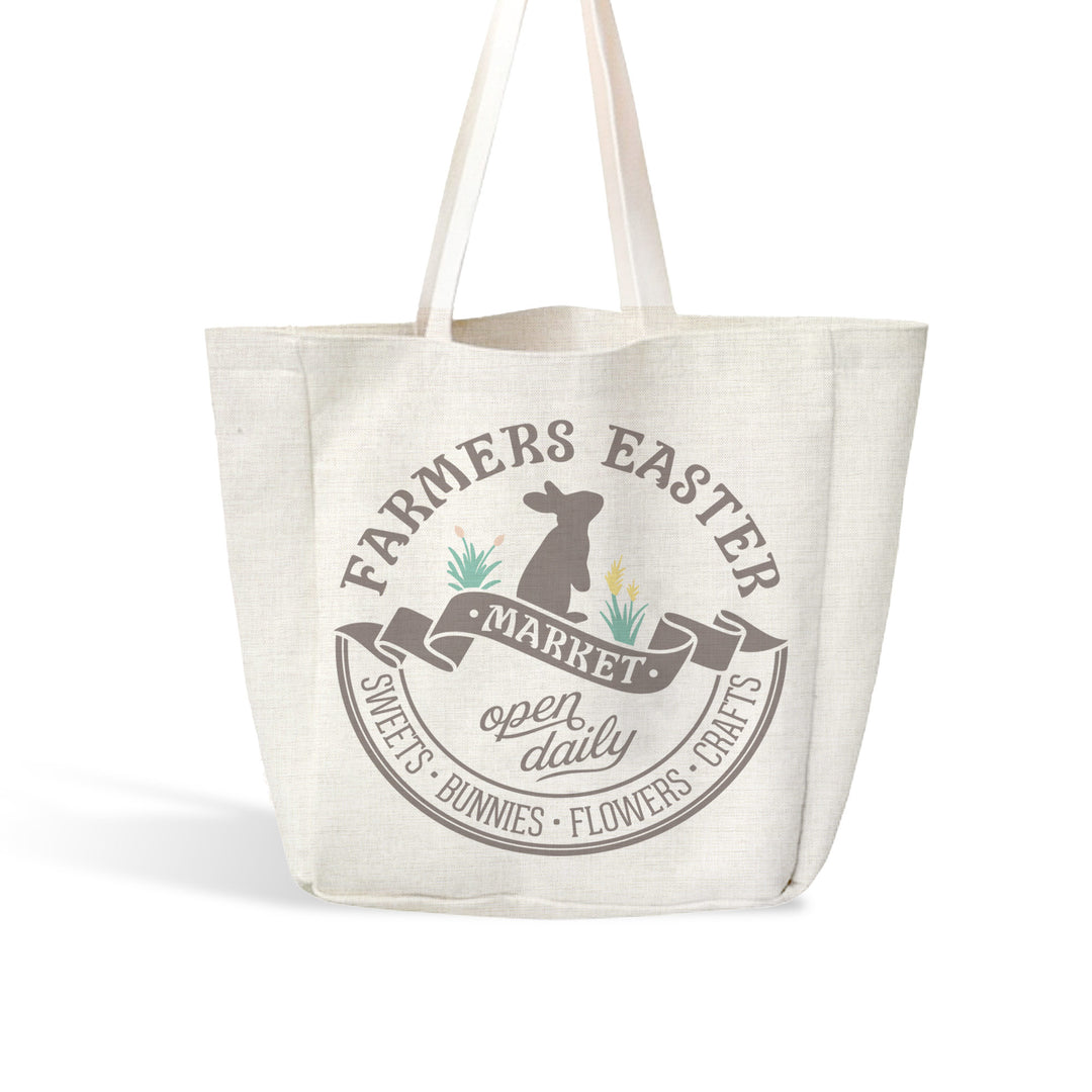 Easter tote bag | Farmers Easter Market bag | easter bunny tote bag