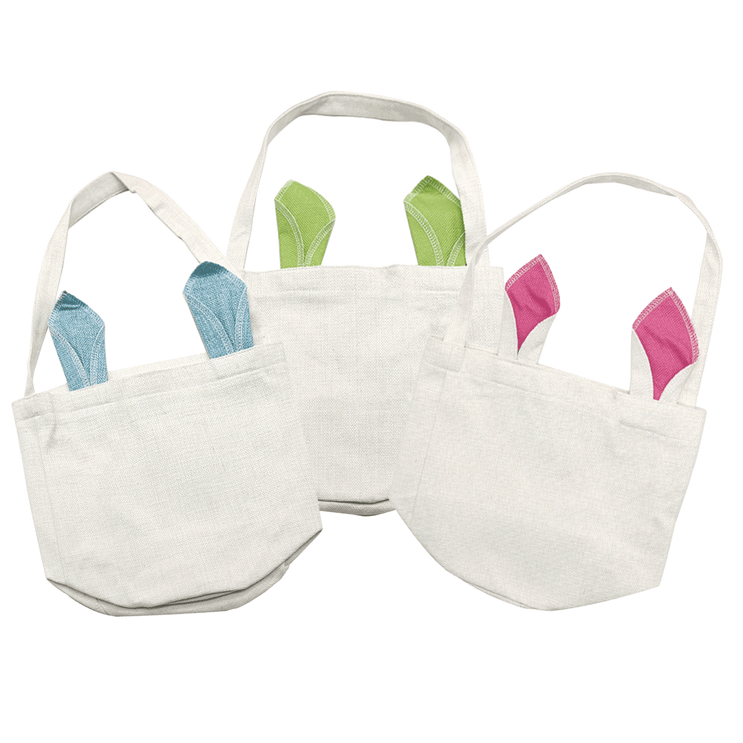 blank bunny bags | blank easter basket bags with ears for embroidery sublimation bunny baskets