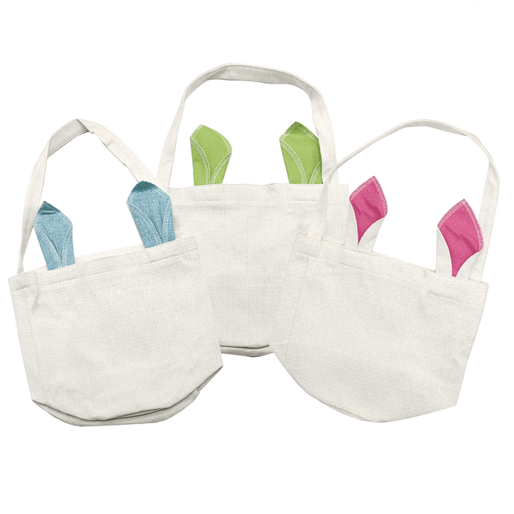 blank bunny bags | blank easter basket bags with ears for embroidery sublimation bunny baskets